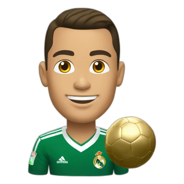 Cristiano Ronaldo soulève  le ballon d'or sticker