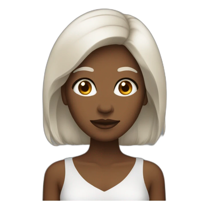 Mujer pelo negro, ojos marrones, piel blanca sticker