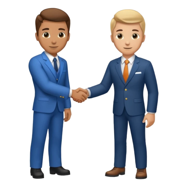 Mechanic and gentleman shaking hands sticker