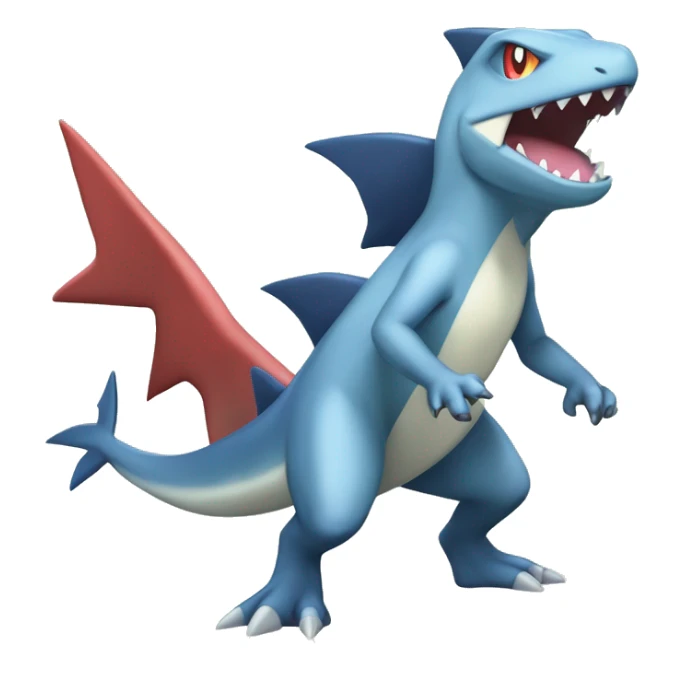 Sharpedo-Charmeleon-Gible-Gabite-Larvitar-Fakémon Full Body sticker