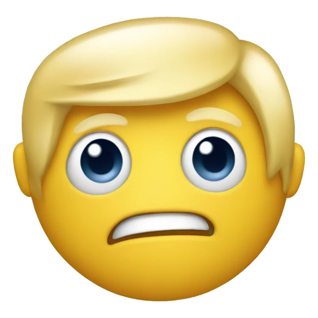 Smiley face with Donald Trump cartoon hair sticker