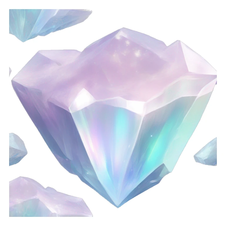 Pastel white iridescent nebula crystal shard sticker