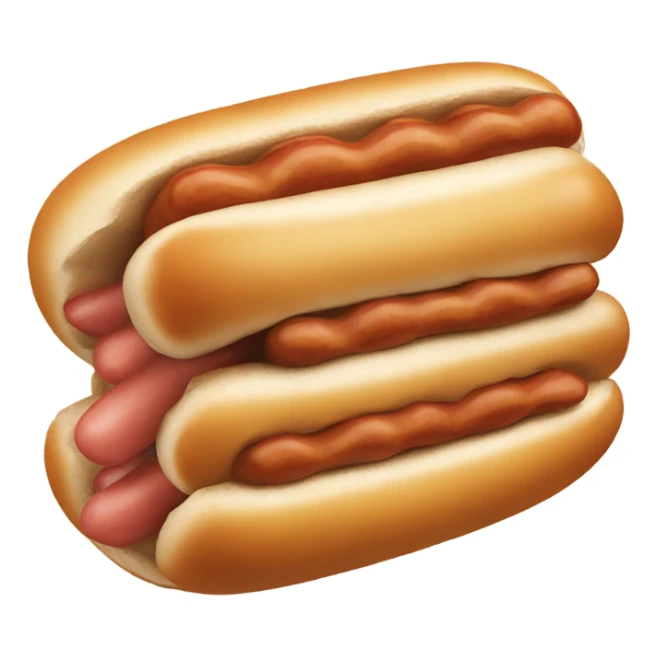 Hotdog with lots of wrinkles and hairs sticker