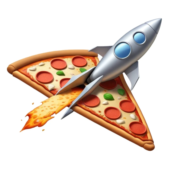 🍕🚀 Pizza Rocket – Because pizza is out of this world with thrusters and aiming for the galaxies sticker