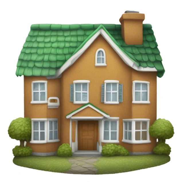 Gingerale house em castanho e branca fofinha sticker