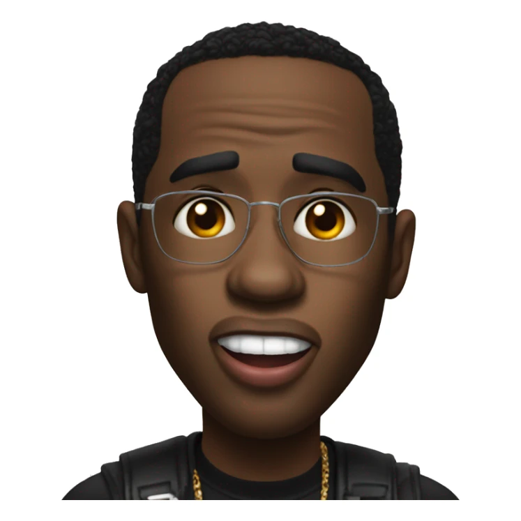 Picture of diddy with his tongue out  sticker