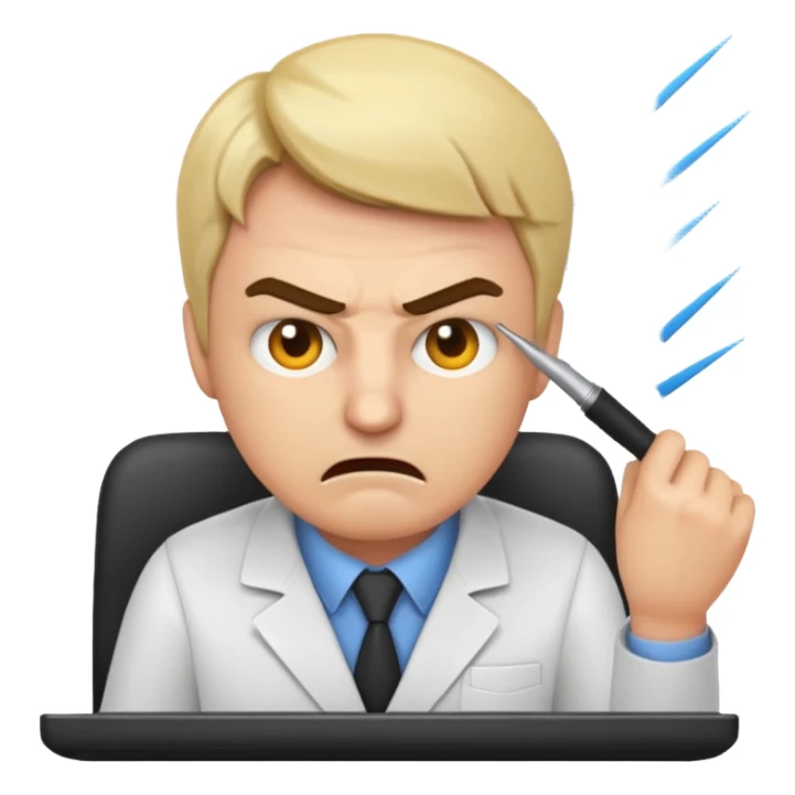 I want an emoji of a mad data scientist fixing code bugs sticker