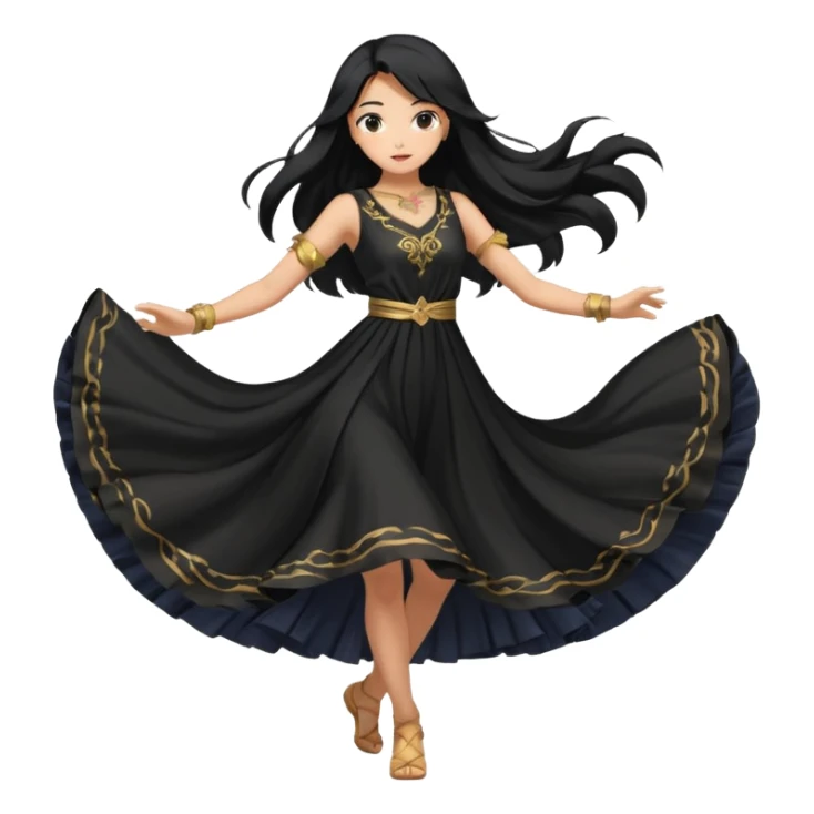 Una chica de anime bailando  que se mueve  sticker