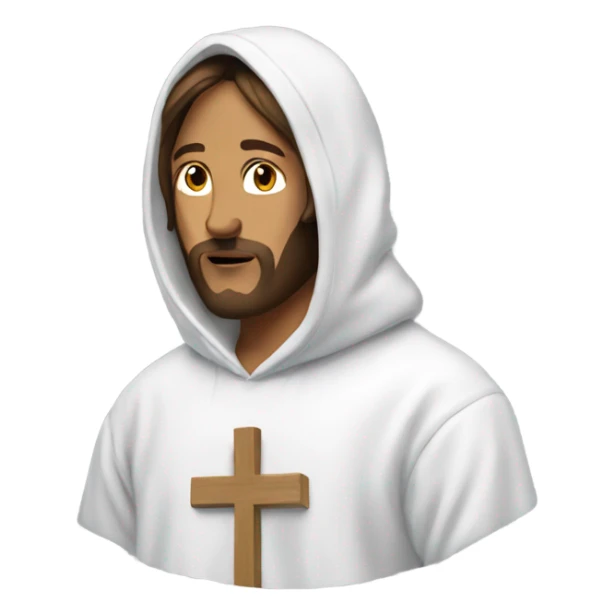 Jesus wearing supreme hoodie sticker