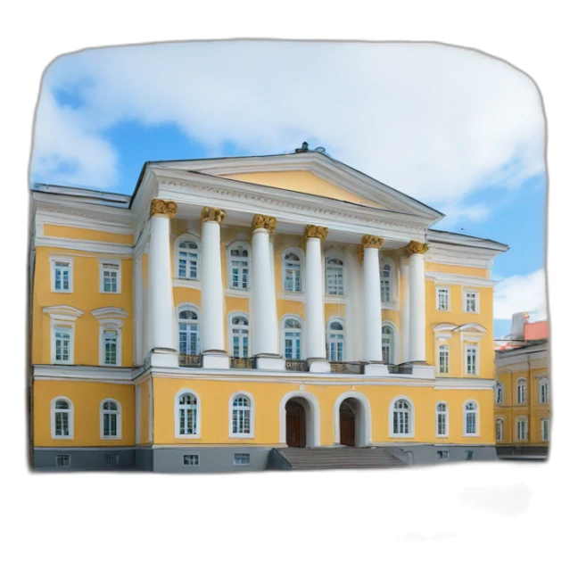 the white building univeristy peter the great polytechnic university saint-petersburg sticker