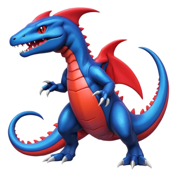 Salandit-Salamence-Garchomp-Fakémon-hybrid-creature (full body)  sticker