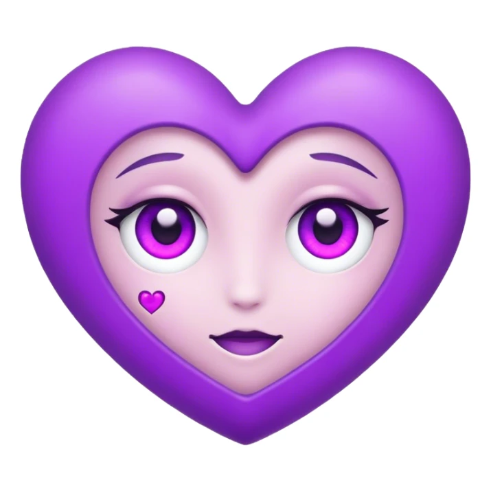 Purple Heart eyes sticker