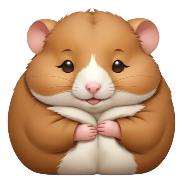 Meme-Worthy Cute Sleeping Brown Hamster Portrait Emoji, Head resting peacefully with a contented smile, showcasing a delightfully compact build and a luxuriously soft rich brown coat, eyes shut in a serene nap, Simplified yet hilariously adorable features, highly detailed, glowing with a soft, drowsy light, high shine, relaxed and utterly lovable, stylized with an air of playful laziness, bright and heartwarming, soft glowing outline, capturing the essence of a comically sleepy hamster, so meme-worthy it feels like it could instantly become the next viral sensation of adorable slumber! sticker