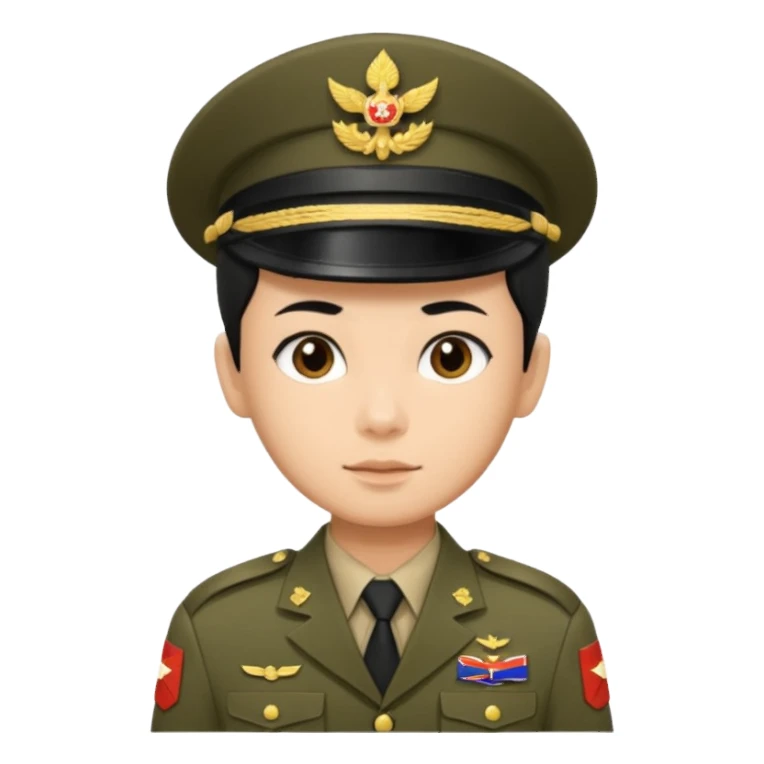 thai soldier short hair sticker