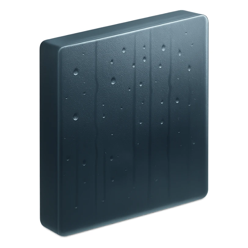 lofi rainy window with gentle reflections, moody atmosphere, matte glass style sticker