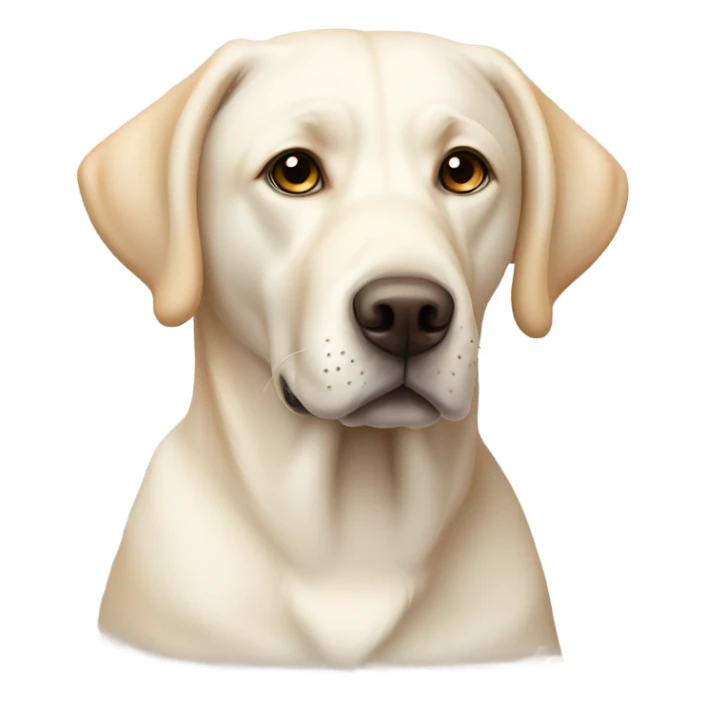 White Labrador with tan edges and on the tips  ears  sticker