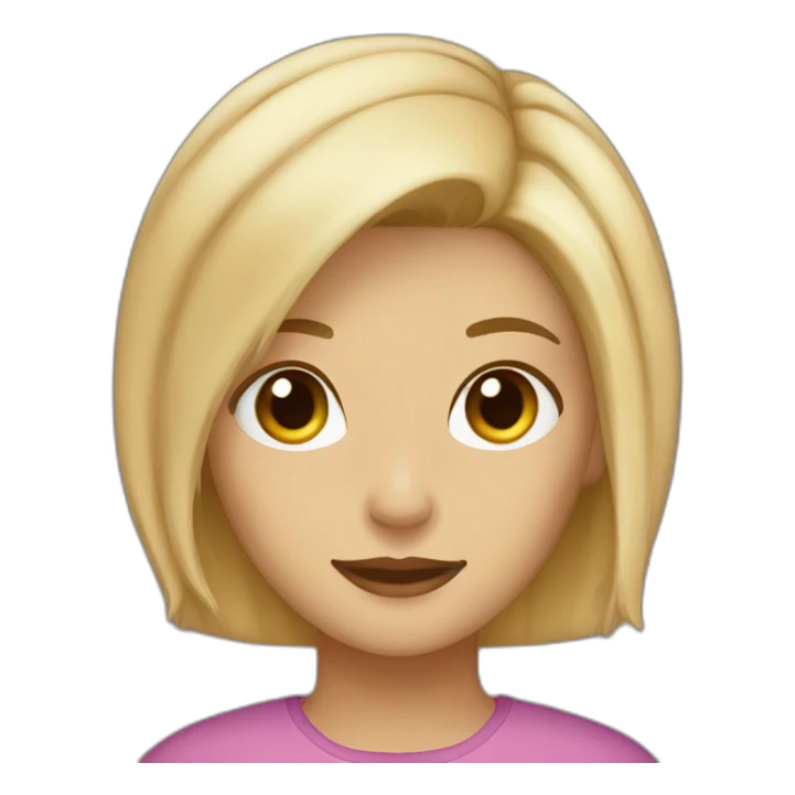 Blonde with short hair and tortoise shell cat sticker