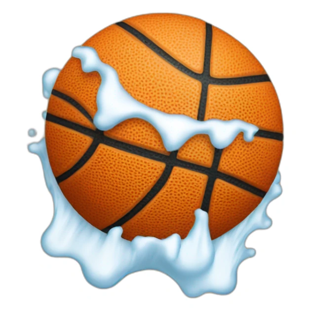 Basketball ball with a sponje Bob sticker