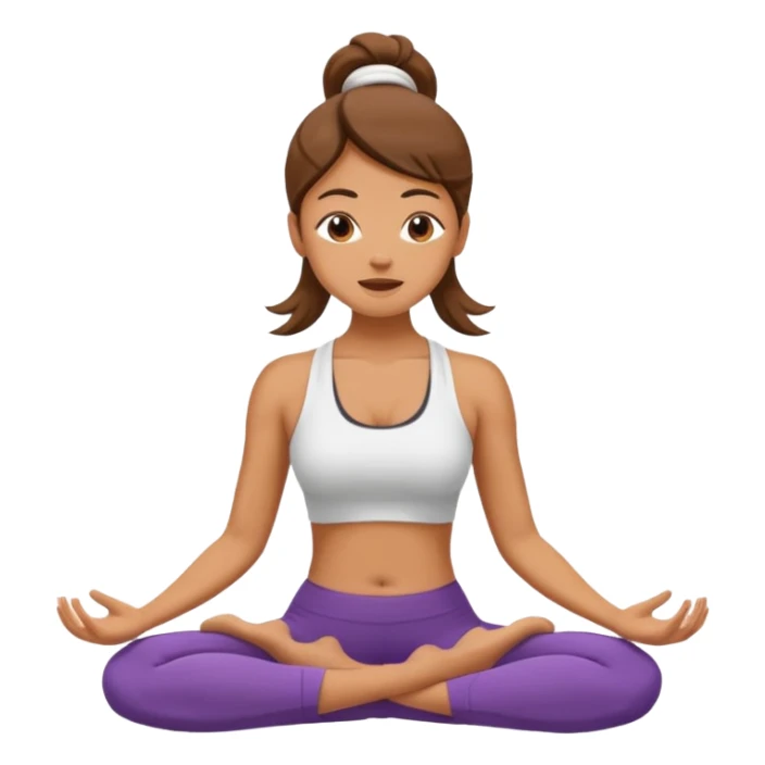 woman burping during yoga practice sticker