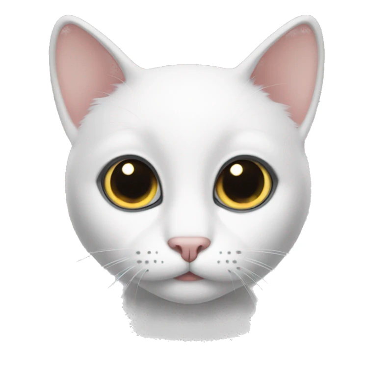 Black and white cat with big eyes  sticker