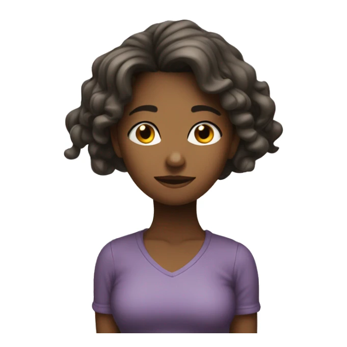 Dissapointet girl shaking her head legt to right sticker