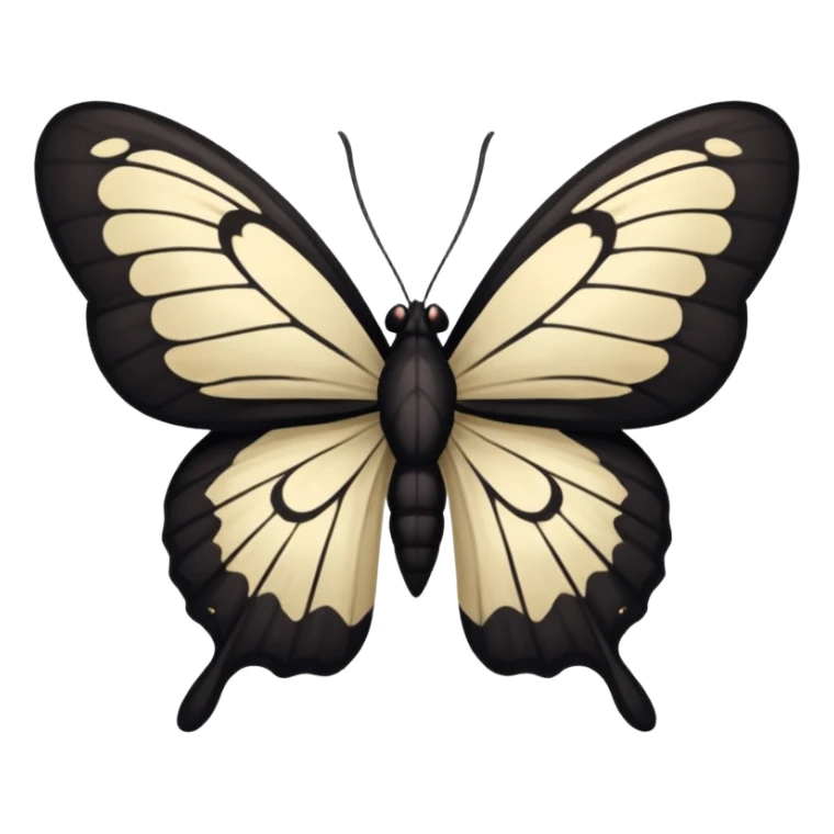 mariposa negra parecida a una polilla sticker