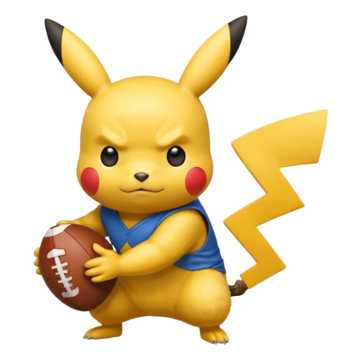 Pikachu as a football player sticker