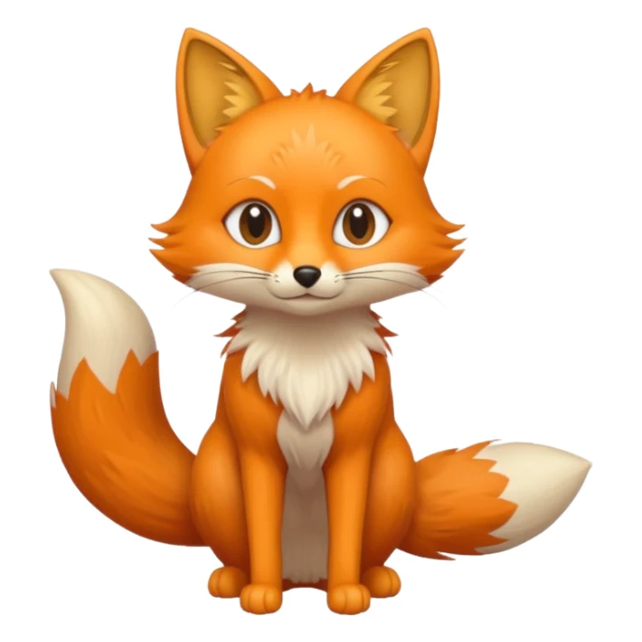 Cat and fox mix with small slim eyes sticker