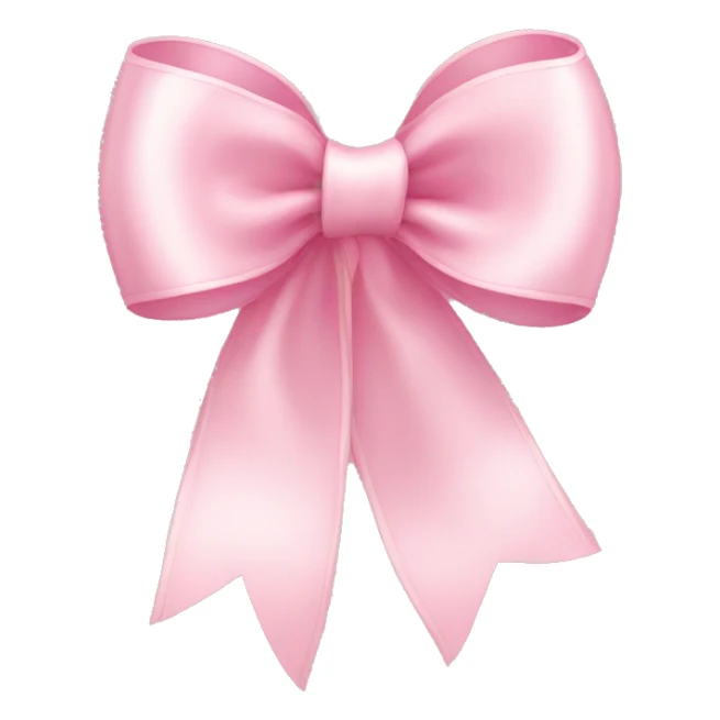 light pink ribbon bow sticker
