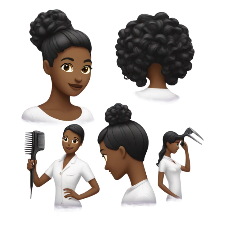 Black Hairstylist sticker