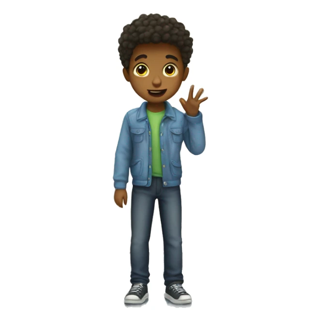 boy asking permission to go out of the class sticker