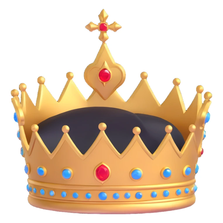 luxurious gold crown with elegant details, premium and exclusive look sticker