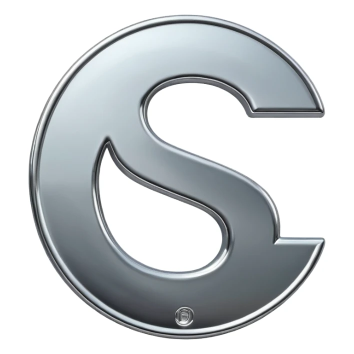 A double dollar sign emoji made of polished silver chrome, smooth metallic surface, glossy reflections, luxury swag vibe, minimal iOS emoji style, centered on white background sticker
