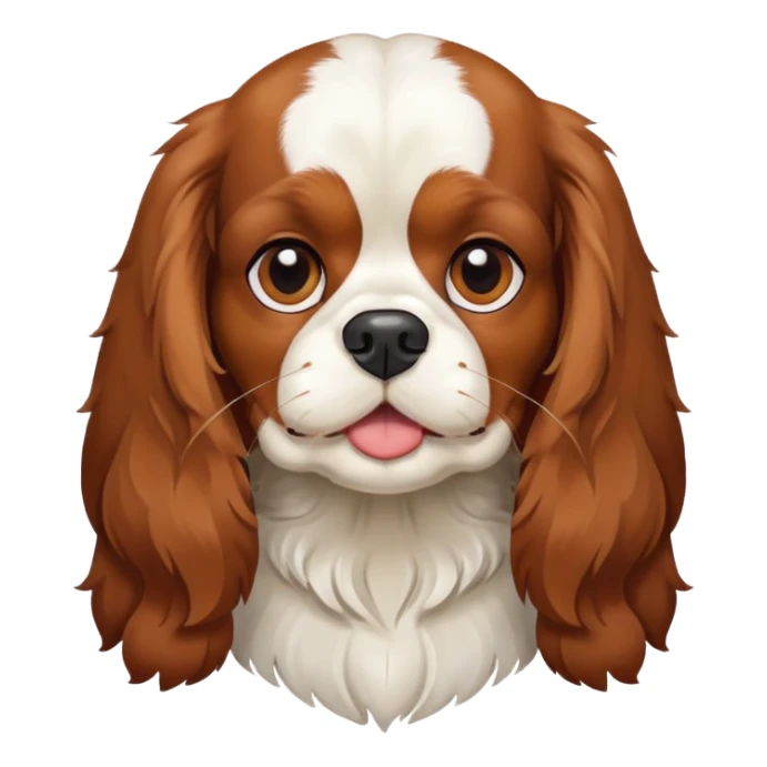 tricolor-king-charles-cavalier-spaniel with upper lip mustache sticker