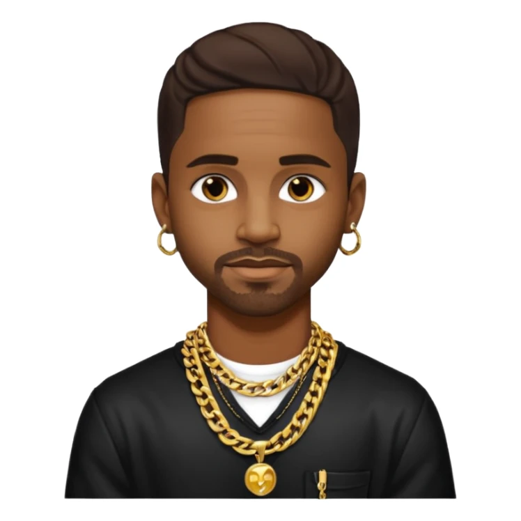 Big Sean with dark brown hair sticker