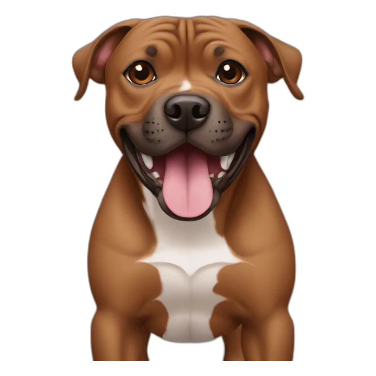 a brown Staffordshire Bull Terrier sticker