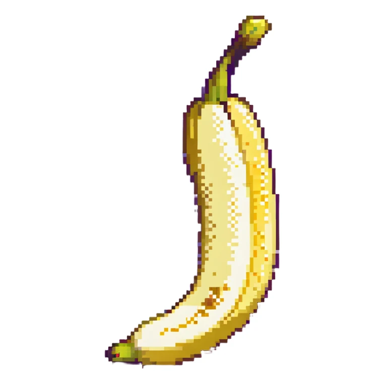 peeled yellow banana with peel partially open sticker