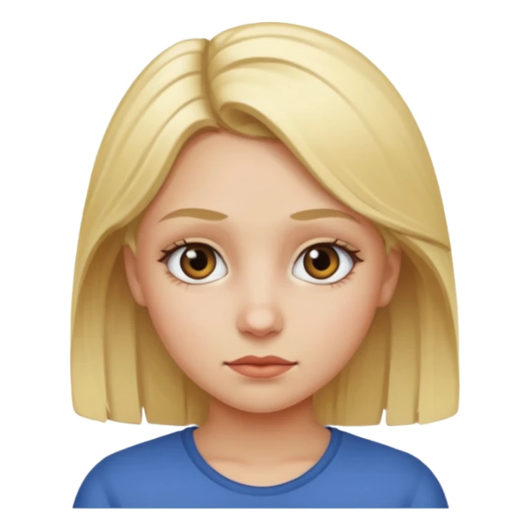 Girl crooked eye blond  sticker