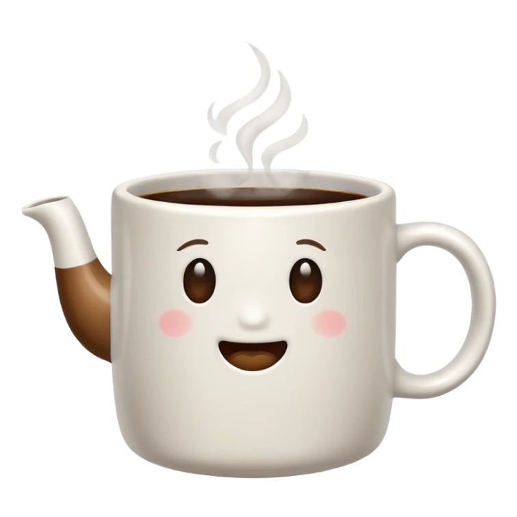 simple all white mug in coffee sticker