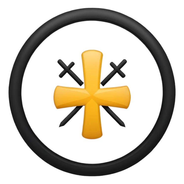 circle framed tick and cross emojis but replace backround colour with hex #162039 sticker