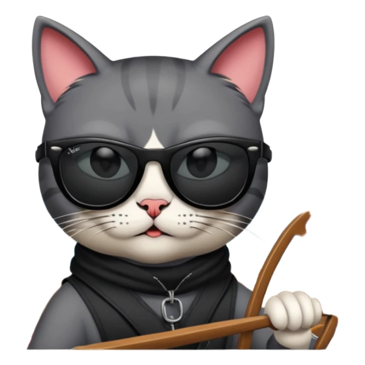 a bad kitty behind the helm of a boat. make the cat look devlishish with a pair of black ray bans wayfers on. driving the boat sticker