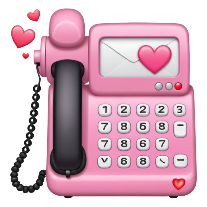 mix light pink dark pink and white girly voicemail sticker
