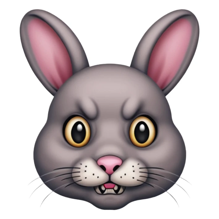 tattooed-scary-looking-bunny-with-heavy-face-tattoes sticker