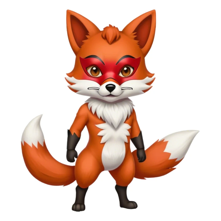 puppy fox in mask ful body sticker