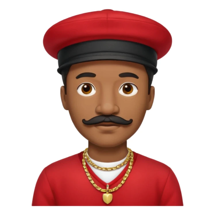 Black gypsie with mustache,hat, gold necklaces and red clothes  sticker