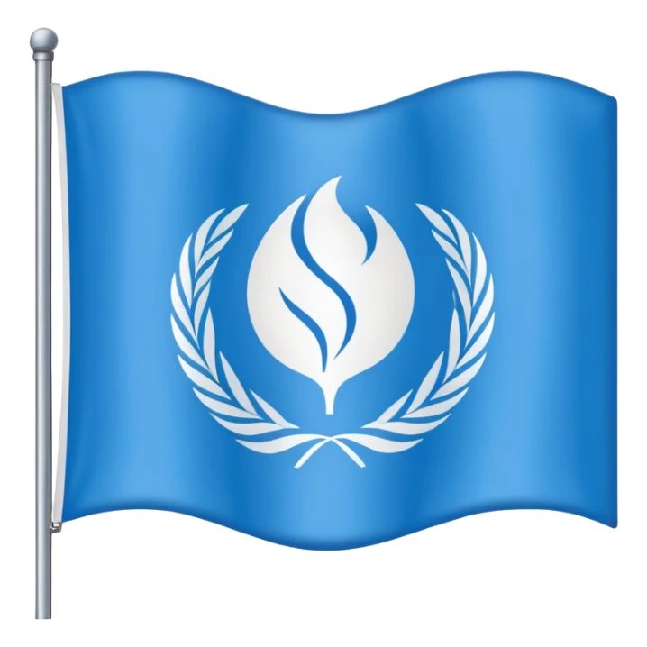 une emoticone avec un drapeau à la couleur de l'entreprise SAP sticker