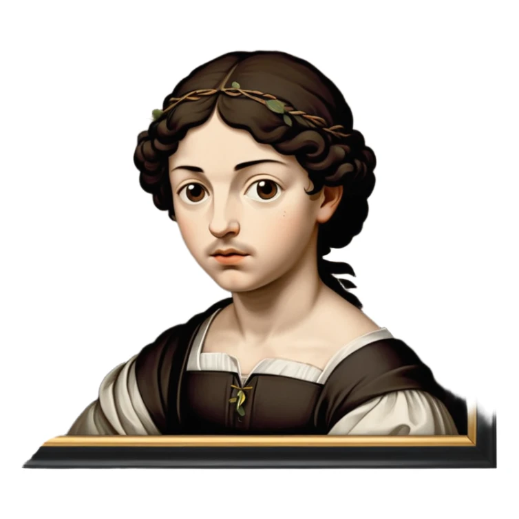 Caravaggio painting in a gold frame sticker