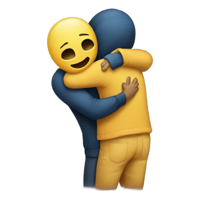 The hugging emoji but its a backstabber instead of a friend sticker