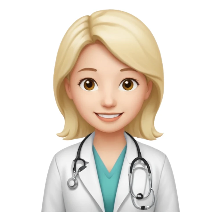 young female doctor emoji transparent background sticker