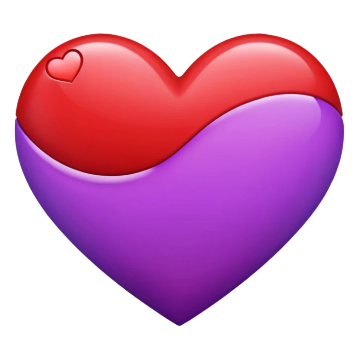 heart emoji with red and purple colors combined sticker